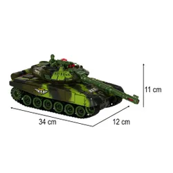 Czołg Zdalnie Sterowany na Pilota RC 2.4 Ghz Dźwięki LED Obrotowa Wieżyczka
