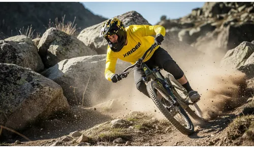 Kask XRIDER XRFH003L Czarno-żółty Full Face z odpinaną szczęką (rozmiar L)