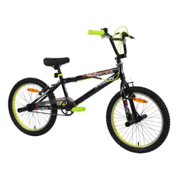 Rower dziecięcy KARBON Stickerboomb BMX 20 Czarno-limonkowy
