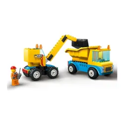 Lego City 60391 yıkım topu ile kamyon ve vinç