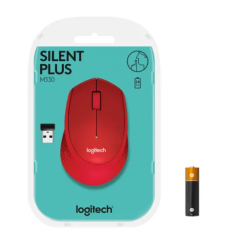 Myszka Logitech M330 Silent Plus Czerwony