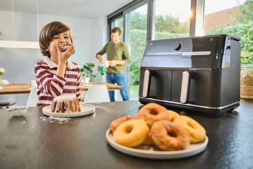 Air Fryer Frytkownica beztłuszczowa BRAUN TwinCook 5 TD5073 10l z podwójnym koszem i okienkiem do obserwacji postępów gotowania