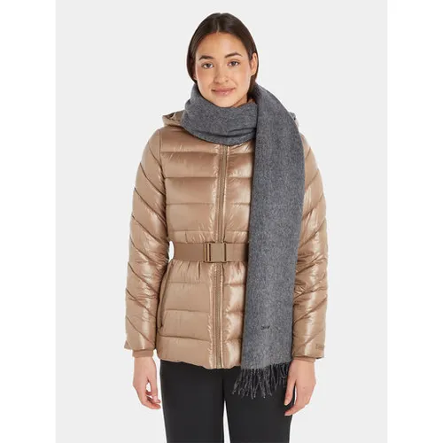 Calvin Klein Franjuri două tonuri eșarfă 40x200 K60K611111 CK Negru BAX
