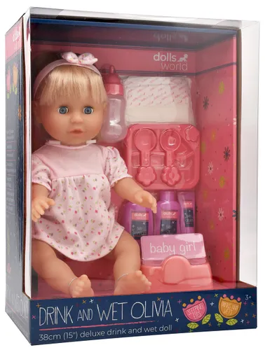 Lalka DOLLS WORLD Pijąca i sikająca Olivia 016-78402