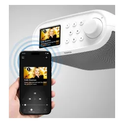 Radioodbiornik Hama DIR400 Radio FM, DAB, Internetowe Wi-Fi Bluetooth Biało-szary