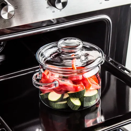 Garnek szklany żaroodporny z pokrywką SIMAX NYKO 2 l
