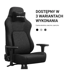 Fotel Anda Seat Phantom 4 L Black Fabric Gamingowy do 100kg Tkanina Czarny