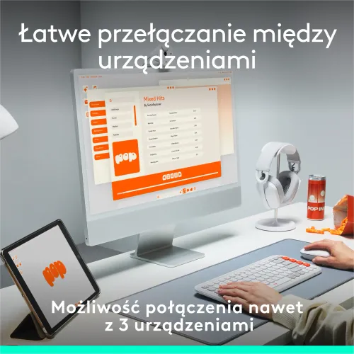 Klawiatura membranowa Logitech POP Icon Keys Różowy