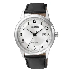 Zegarek CITIZEN Eco-Drive Leather AW1231-07A Stalowo-czarny