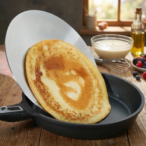 KUCHENPROFI Flat 30 cm - pokrywka dwustronna do naleśników ze stali nierdzewnej