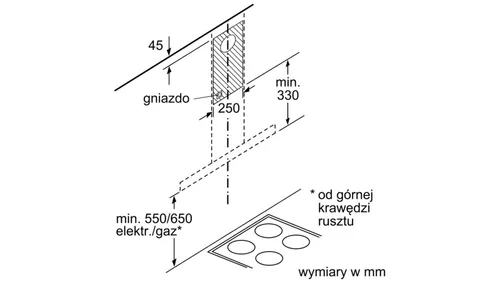 Okap Bosch DWB66DM50 Srebrny