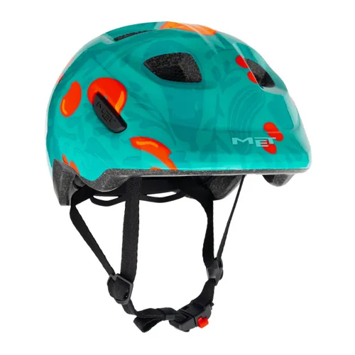 Kask rowerowy dziecięcy MET Hooray green fruit glossy