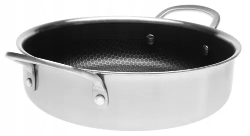 Garnek stalowy niski z powłoką nieprzywierającą plaster miodu 28cm 4l 7678