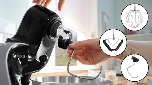 Robot kuchenny planetarny BOSCH MUM5XC4E 1000W z wbudowaną wagą, maszynką do mięsa, blenderem kielichowym