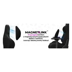 Fotel YUMISU 2050 Magnetic Czarno-różowy