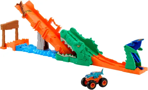 Tor Hot Wheels Monster Trucks Rajdowe wyzwanie Paszcza Krokodyla JJN45