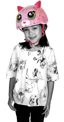 Kask rowerowy RASKULLZ Astro Cat Różowy dla Dzieci (rozmiar XS)