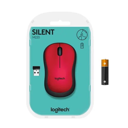 Myszka Logitech M220 Silent Czerwony