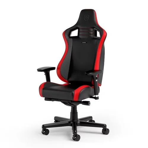 Fotel Noblechairs EPIC COMPACT Black Carbon Red Gamingowy do 120kg Skóra ECO Czarno-czerwony