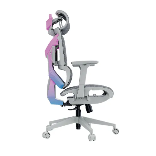 Fotel Anda Seat X-Air Mega XL Mesh Gamingowy do 120kg Tkanina Szaro-różowy