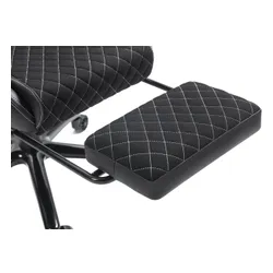 Fotel GAMVIS Phantom Large Czarny (białe elementy) + podnóżek