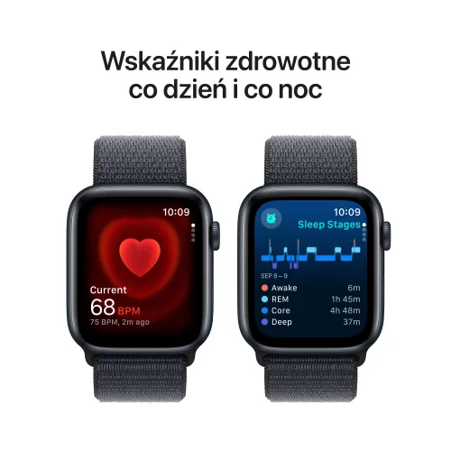 Apple Watch SE 2gen GPS koperta 40mm z aluminium Północ sportowa opaska Atramentowy