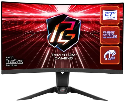 Monitor ASROCK Phantom Gaming PG27Q15R2A 27" 2560x1440px 165Hz 1 ms [MPRT] Curved
