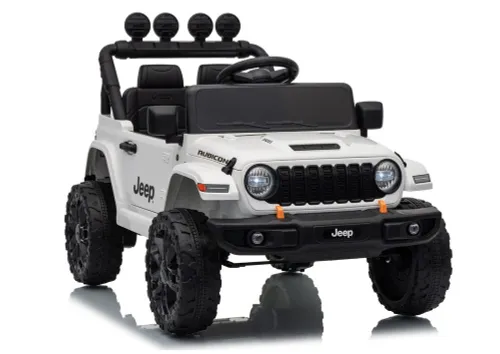 Auto Na Akumulator Jeep Rubicon 2X200W 24V Eva Skóra LED Pilot Radio MP3