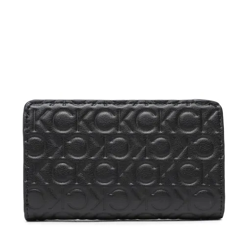 Büyük Kadın Cüzdan Calvin Klein Yeniden Kilit Bifold Cüzdan Emb Mono K60K610240 BAX