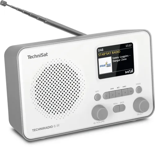 Radioodbiornik TechniSat TechniRadio 6 IR Radio FM DAB+ Internetowe Bluetooth Biało-szary