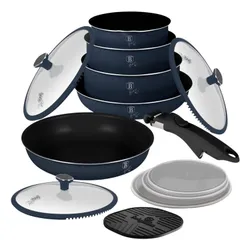 Zestaw patelni i garnków BERLINGER HAUS Deep Sea BH-8417 (13 elementów)