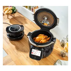 Аэрогриль Tefal Cook4me Touch Wi-Fi CY9128 + крышка для выпечки EY1508 1600 Вт 6л мобильное приложение