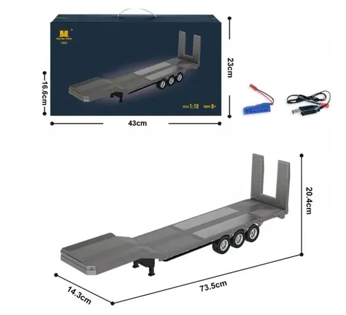 Zdalnie sterowany samochód COIL przyczepa naczepa do Scani skala 1:18