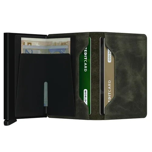 Slimwallet Secrid RFID Koruması Vintage-zeytin / siyah