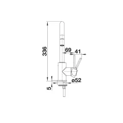 Bateria BLANCO Mida-S 521455 Antracyt