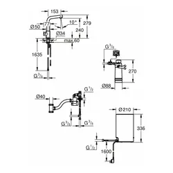 Bateria GROHE Red Mono 30339001 z filtrem Chrom