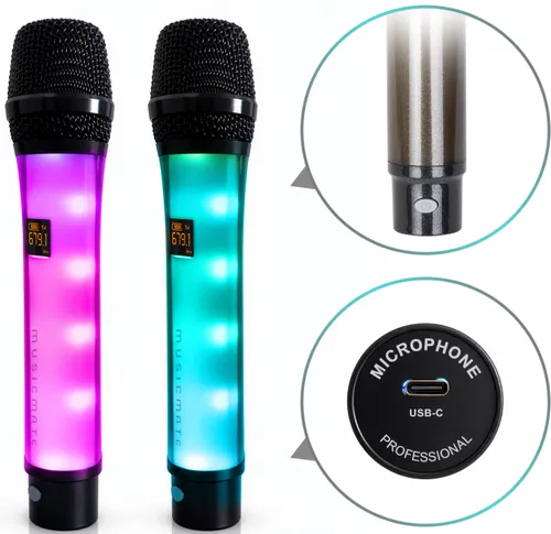 Mikrofon MUSICMATE MM-300 Colorvoice Duo (2 szt.)