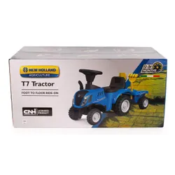 Jeździk traktor z przyczepką New Holland jeździdełko dla dziecka pojazd 12M+ niebieski
