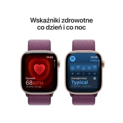 Apple Watch Series 10 GPS koperta 46mm aluminium różowe złoto opaska sportowa dojrzała śliwka