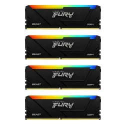 Pamięć RAM Kingston FURY Beast RGB DDR4 32GB (4 x 8GB) 3600 CL17 Czarny