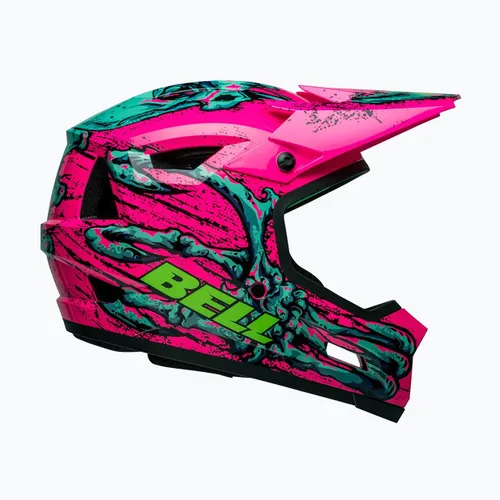 Kask rowerowy Bell Sanction 2 DLX Mips bonehead gloss pink/turquoise