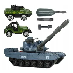 Czołg do skręcania z dźwiękiem LED napędem frykcyjnym I 2 pojazdami militarnymi