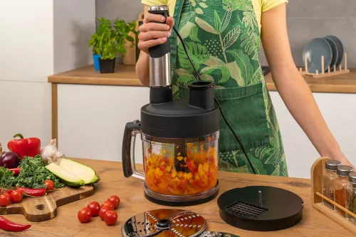 Blender GÖTZE & JENSEN HB950K Inox z krajarką w kostkę