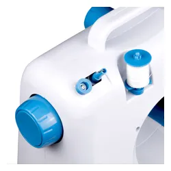 Maszyna do szycia ŁUCZNIK Mini Blue + osłonka na palce i akcesoria