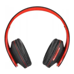 Słuchawki PowerLocus P2 bezprzewodowe Bluetooth/microSD/radio FM czarno-czerwone