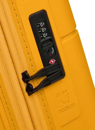 Walizka kabinowa American Tourister DashPop EXP - golden yellow