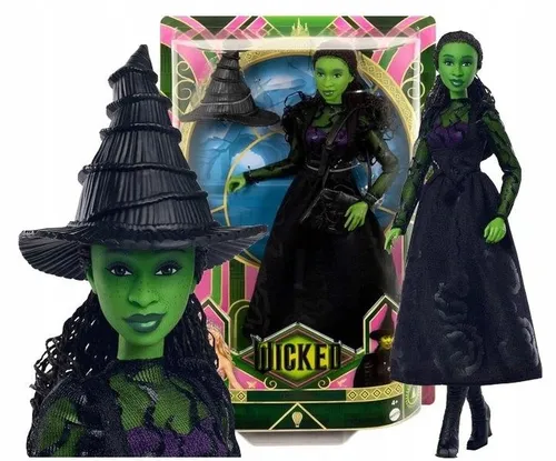 LALKA WICKED ELFABA ZIELONA CZAROWNICA lalka filmowa + akcesoria HXT62