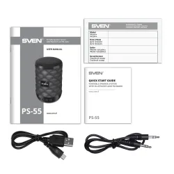 Głośnik Bluetooth Sven PS-55 5W Radio FM Czarny