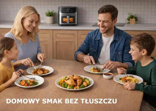 Air Fryer Frytkownica beztłuszczowa EXTRALINK EX.97676  8l z 10 automatycznymi programami i okienkiem do obserwacji postępów gotowania