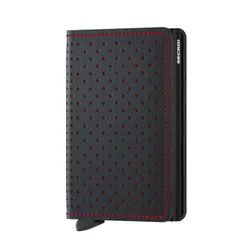 Mały portfel RFID Secrid Slimwallet Perforated - black / red